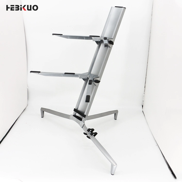 Factory Price Aluminium Airplane Shaped Keyboard Piano Stand Double Electronic Piano Stand