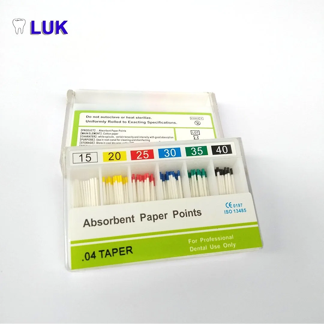 Dental Supply All Kinds of Absorbent Paper Points for Root Canal Cleaning and Disinfecting