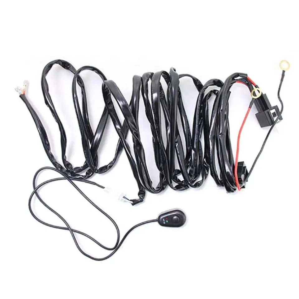 Universal 12V 40A la luz antiniebla Coche Auto Cableado Kit para la conducción de la barra de luz LED de trabajo con el fusible interruptor de relé de cables de conexión