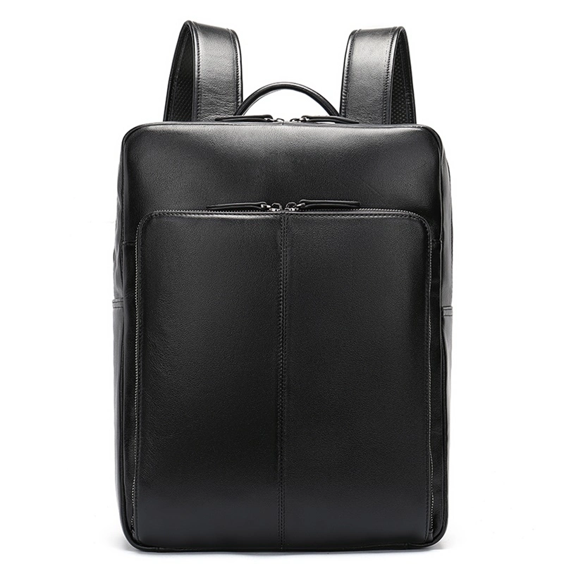 Sac à dos classique en cuir véritable pour homme, sac d'épaule pour ordinateur portable, sac de voyage d'affaires.