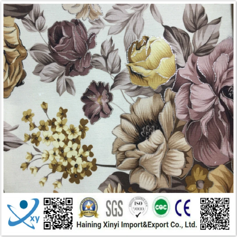 100% Polyester Wide Width Microfiber Peach Skin Transfer Printed Fabric with Bedsheets