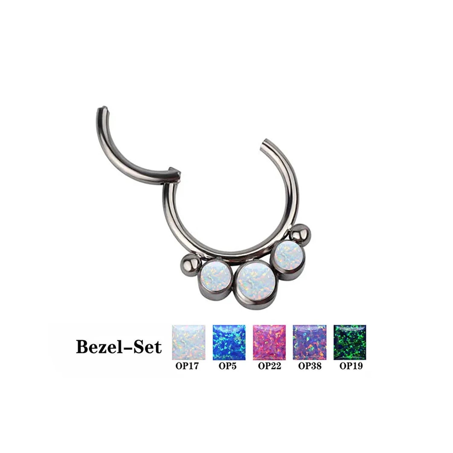 ASTM F136 G23 Bisutería de titanio nariz anillo pezón anillos Navel Vientre botón Piercing Joyería de mujeres Tpn029