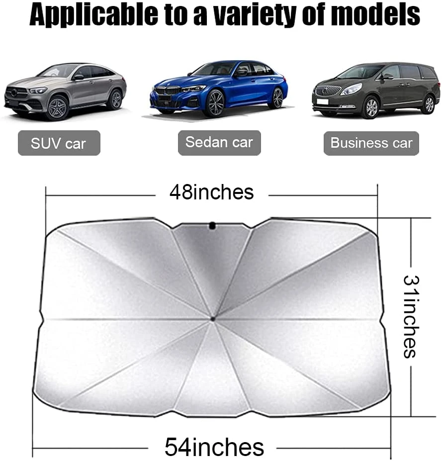 Sedan SUV Car Windshield Sun Shade Umbrella Foldable