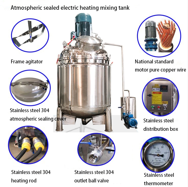 Electric Heating Stainless Steel Mixing Tank