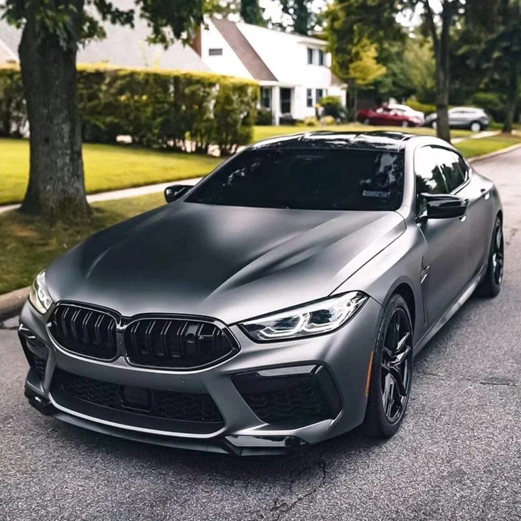 La alta calidad 1.52*18 metros Negro Plata última película de envolturas de coche personalizado piso