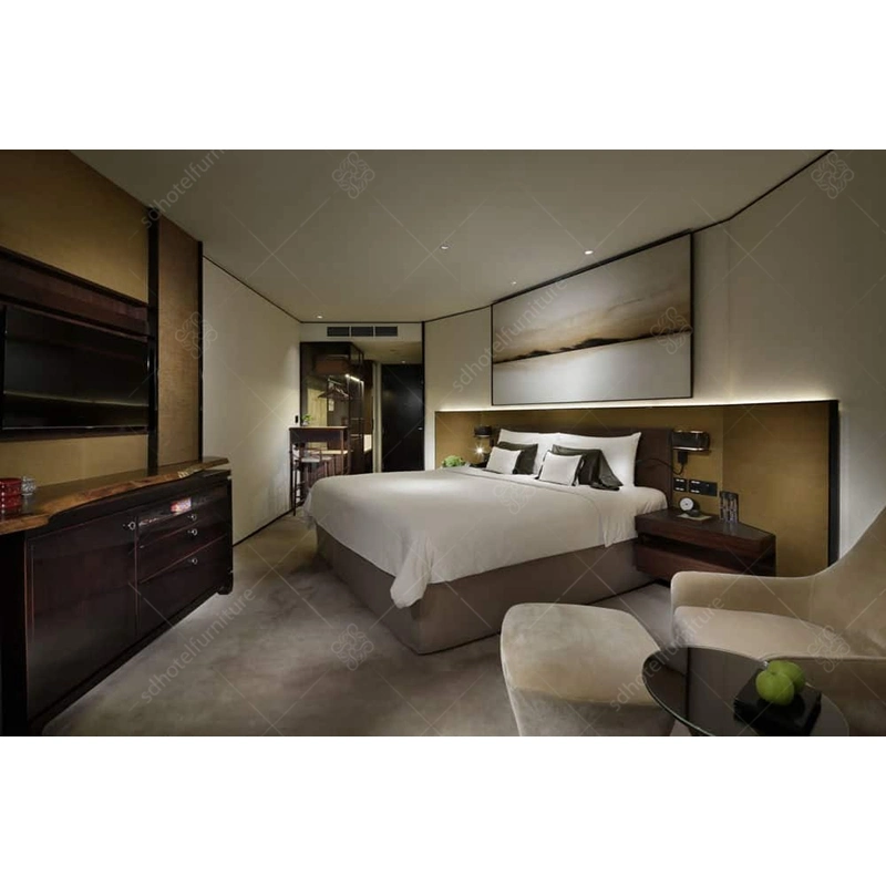 Plywood Veneer Luxury Hotel&#160; Contemporary Bedroom Sets