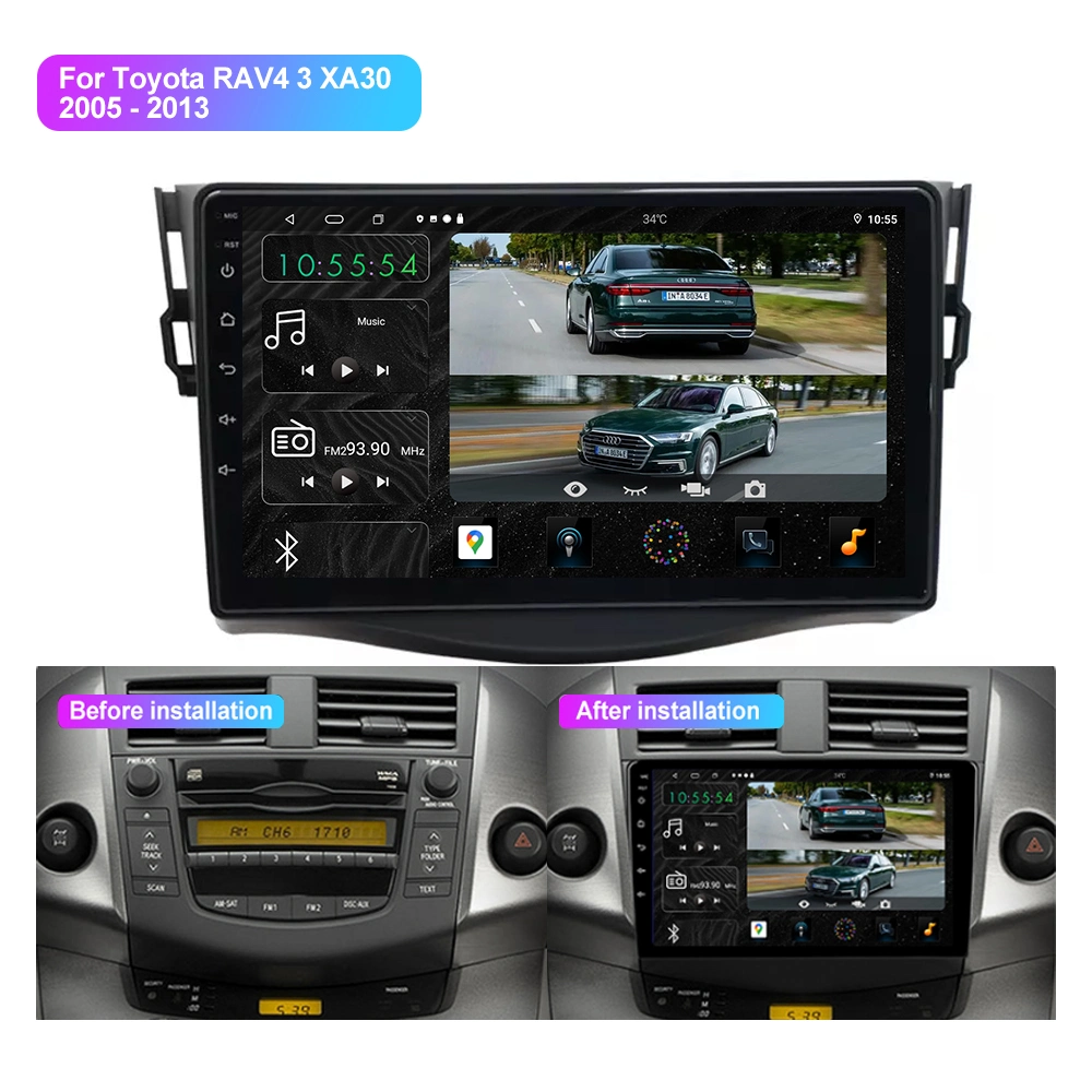 Jmance para Toyota RAV4 3 Xa30 2005 - 2013 Radio de coche reproductor de vídeo multimedia de audio estéreo de navegación GPS Android 10 Lnch