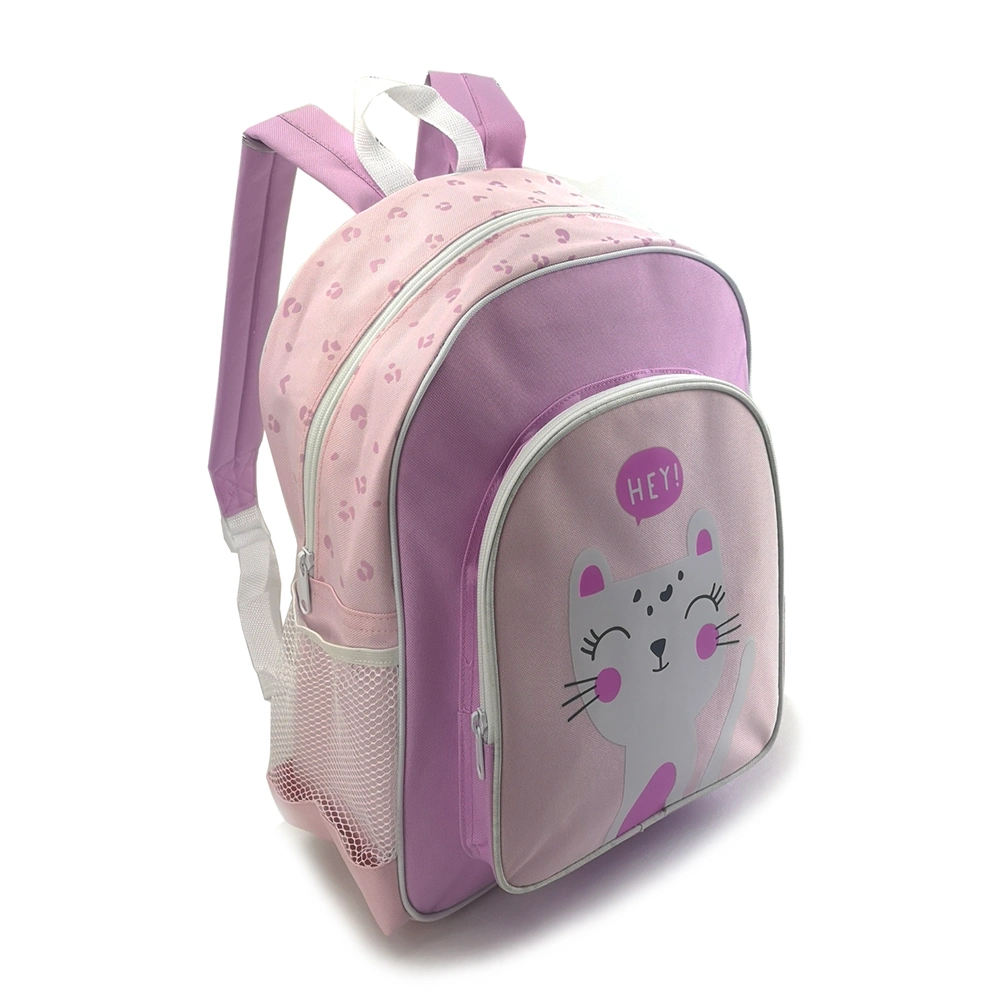Oversize Pink Girls Backpack Primary Students School Bags Polyester Travel Leisure Knapsack Bag