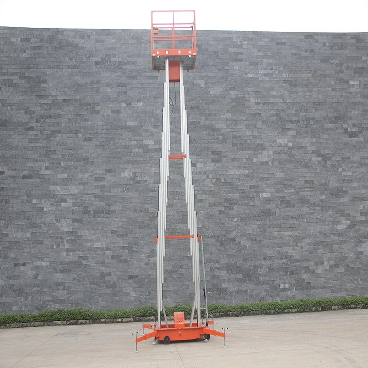 Mesa de trabajo aérea de Niuli elevador hidráulico eléctrico Plataforma de elevación de aluminio