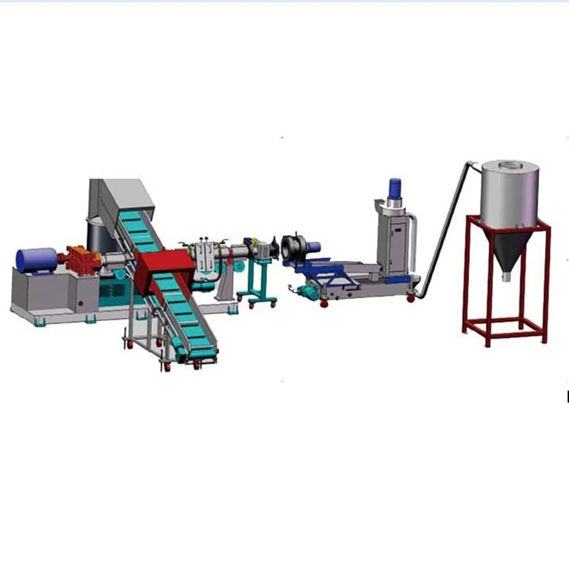 HDPE LDPE PP Waste Film Bags Pelletizer Extruder Plastic Pelletizer Plastic Granulator