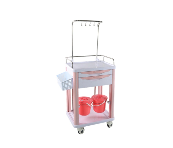 Hot Sale quatre colonnes d'aluminium ABS de la médecine transfusionnelle panier Chariot d'urgence pour l'hôpital