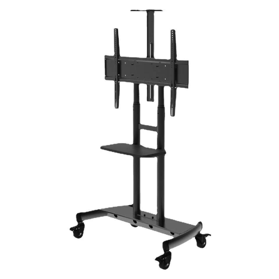 Standing Bracket Wheeled Cart Floor Mount Home Display Mobile Trolley 32 75 Inch LCD/LED