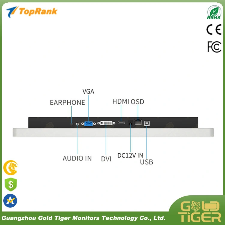 2023 calidad superior montado en pared 17 pulgadas 19 pulgadas de bastidor abierto Monitor de pantalla táctil para juegos POG