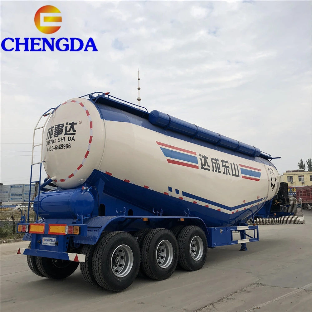 Tri Axles 45m3 50tons Banana Shape Bulk Cement Trailer for Sale in Dubai