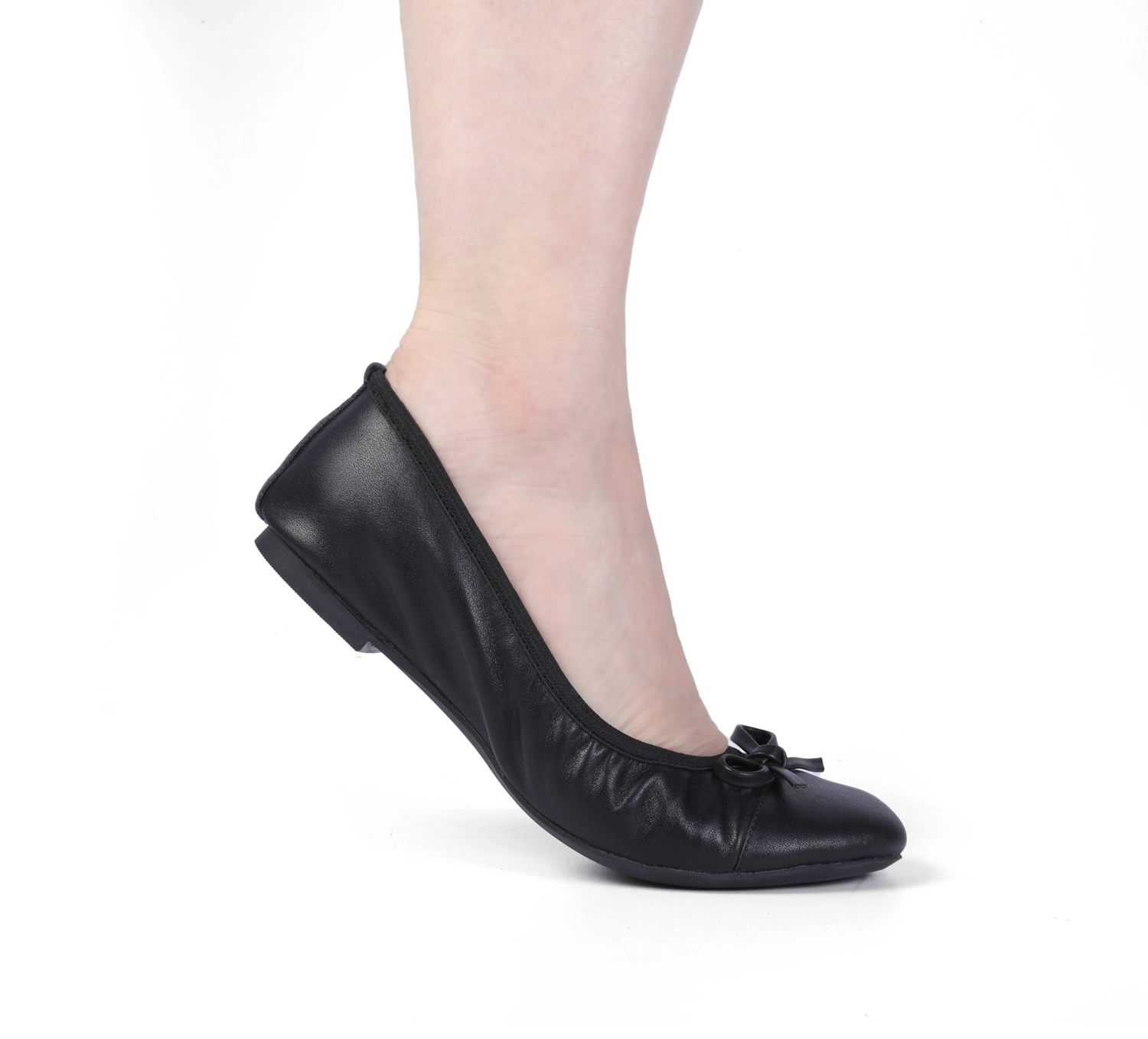 Комфорт мягкой отдыхающих балет плоские дамы кожаный носком женщин обувь