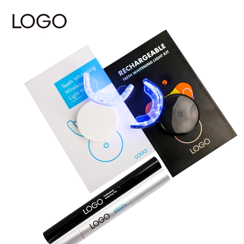 O OEM/Private Label ODM logotipo privado de base dos dentes de luz LED Kit inicial de Branqueamento