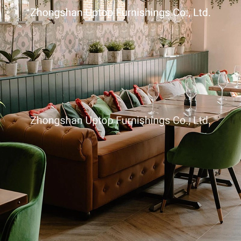 Modern American Commercial Dining Table and Chairs Set Luxury Coffee Shop Sofa Seating Modern Cafe Restaurant Furniture