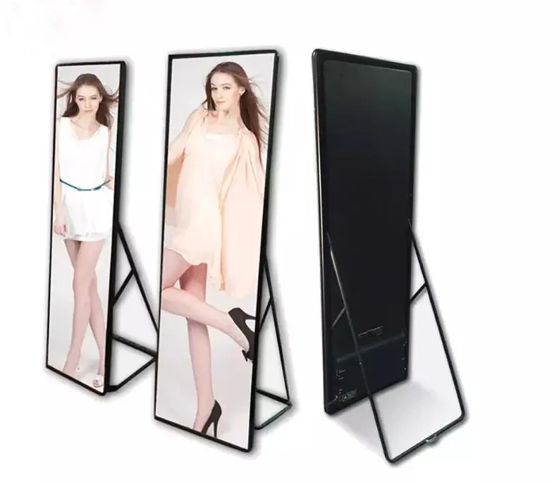 LED Advertising Digital Freestanding Poster P2.5 P3 P2 Standing Moveable LED Display