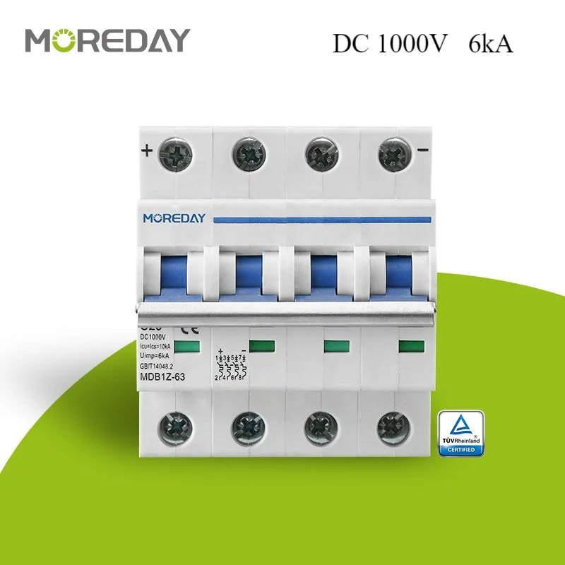 16A 32A 40A 63A 100A 125A 2p 3p 4p DC MCB 500VDC Solar Photovoltaic Mini Circuit Breaker