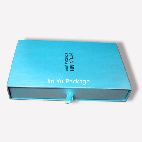 Rigid Slide Drawer Blue Storge Necktie Paper Gift Packing Box