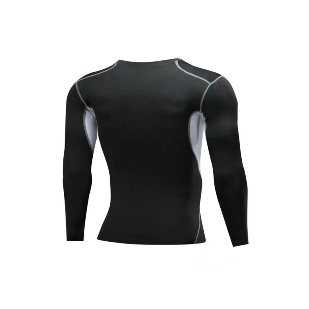 Men Compression Elastic Tights and Long Sleeve Tops Breathable Running Uniform Fitness Workout Gym Wear Wbb18558