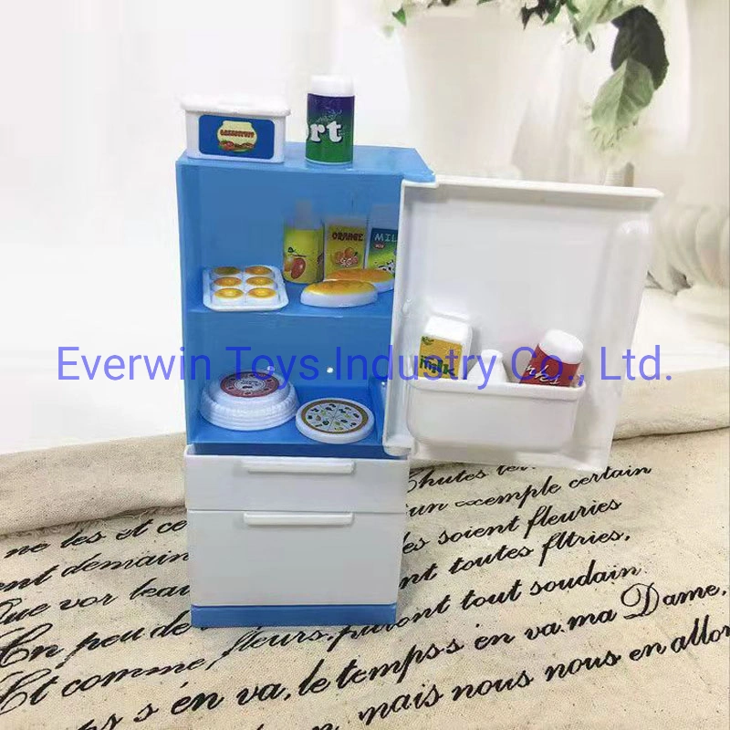 Plstic Toy Doll Accessory Houshhold Appliance Refrigerator for 1/6 Doll