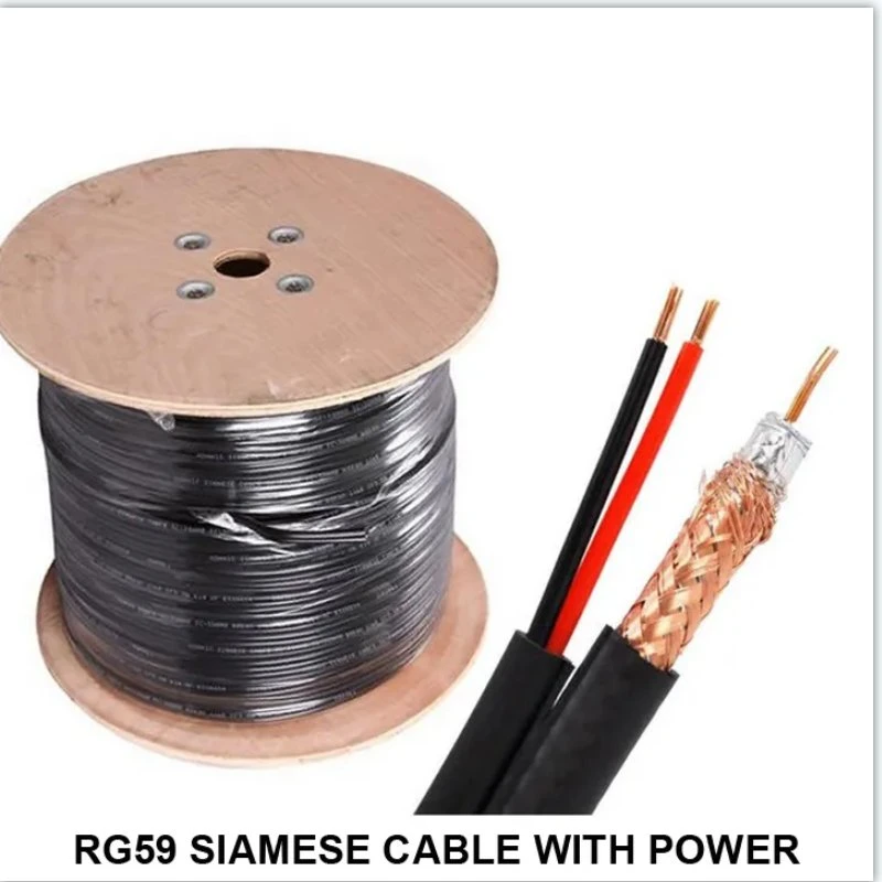 Power Coaxial Cable CCS Copper Rg 59 Communication CCTV Camera Cable Wire