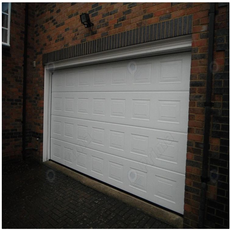 Automatic Garage Doors White Color Steel Plate Flap Garage Door