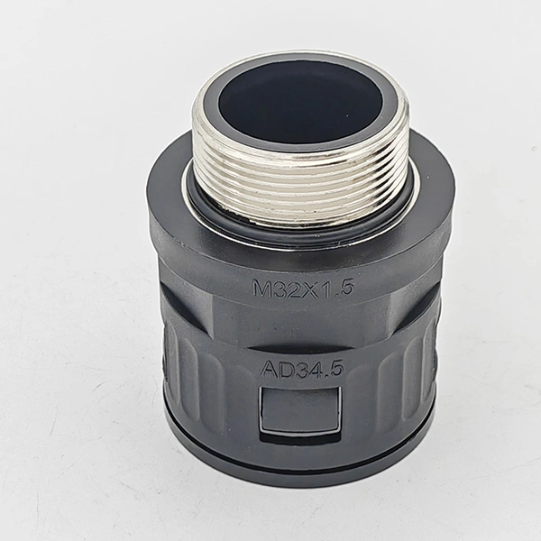 Metal Thread M32 Straight Connector for Plastic Flexible Conduit M32-Ad34.5