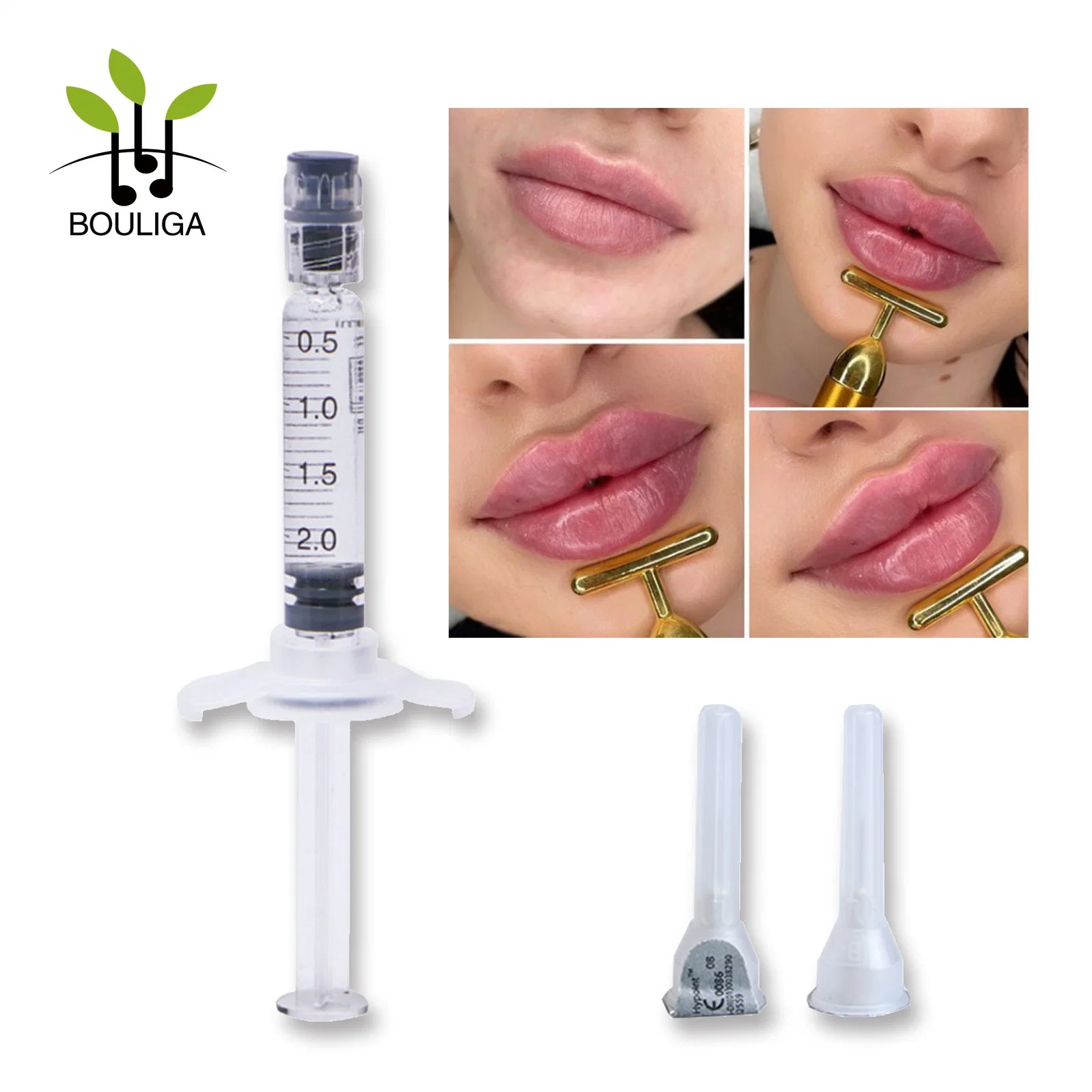 Marca de fábrica Cross-Linked Bouliga 2ml de ácido hialurónico puro hectáreas para el aumento de labios