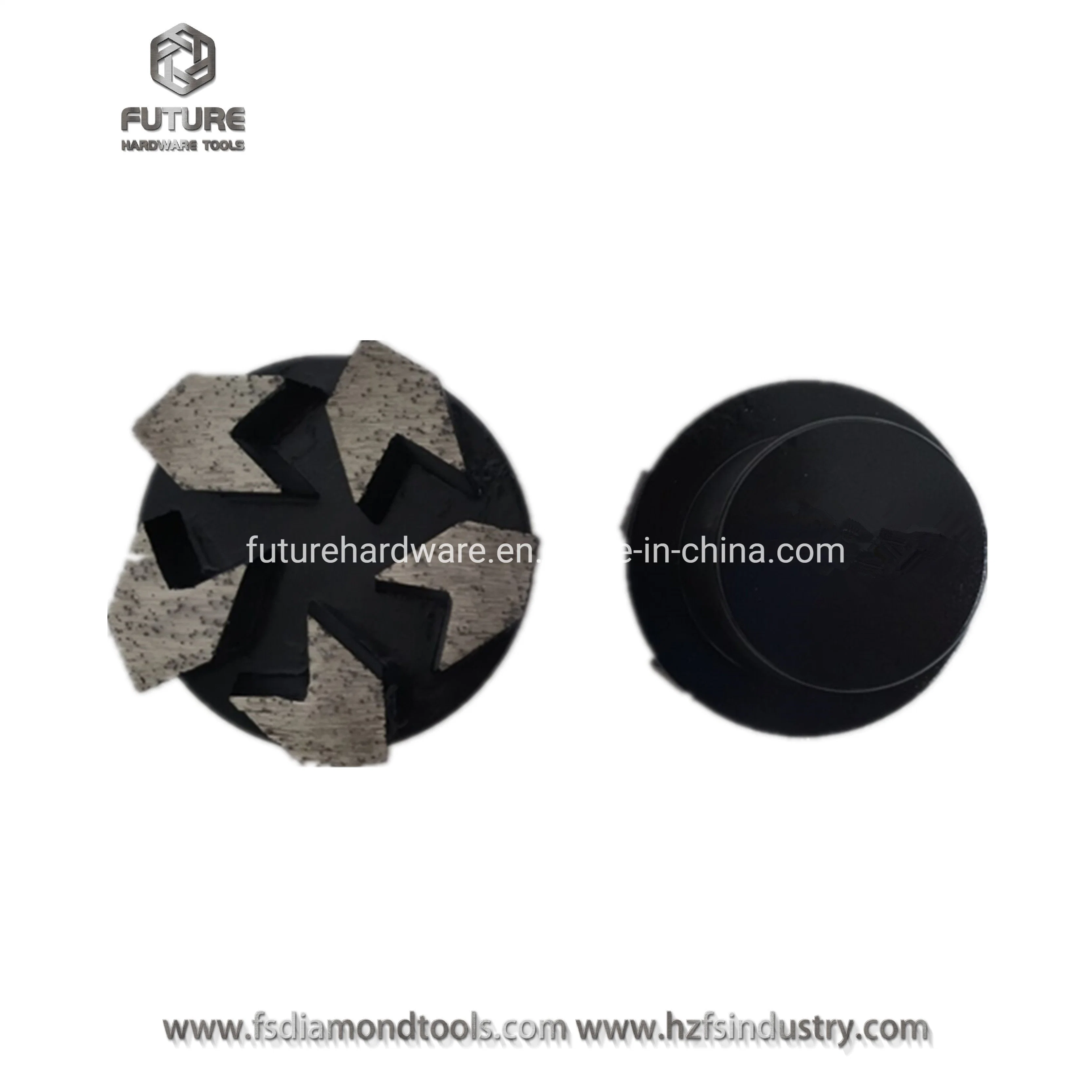 Scanmaskin Beveled Terrco Arrow PCD Epoxy Diamond Metal Bond Grinding Plug for Concrete Floor with Arrow Segments