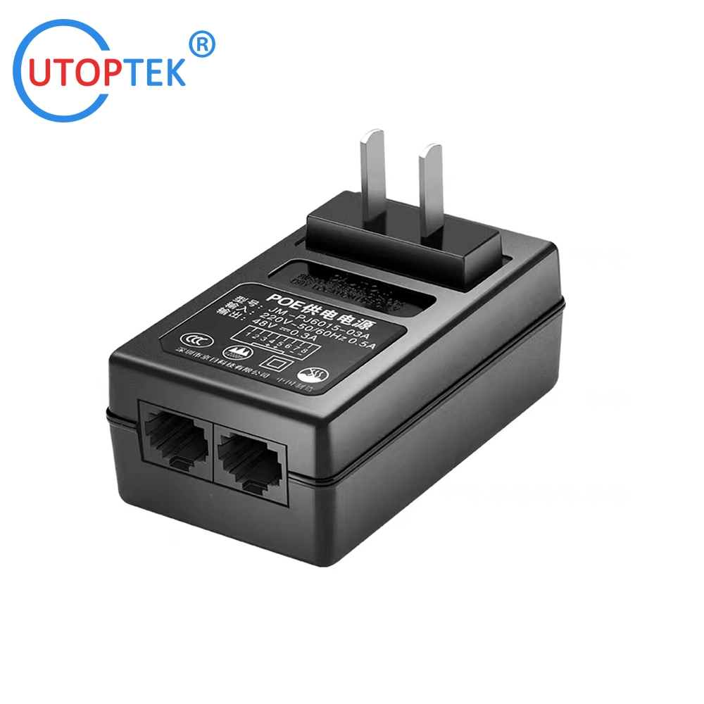 Alimentation Poe 10/100Mbps Adaptateur Poe 24V 1A de la broche : 4, 5+/7, 8- Alimentation en entrée : 100~240VCA (US/prise UE/RU disponible)