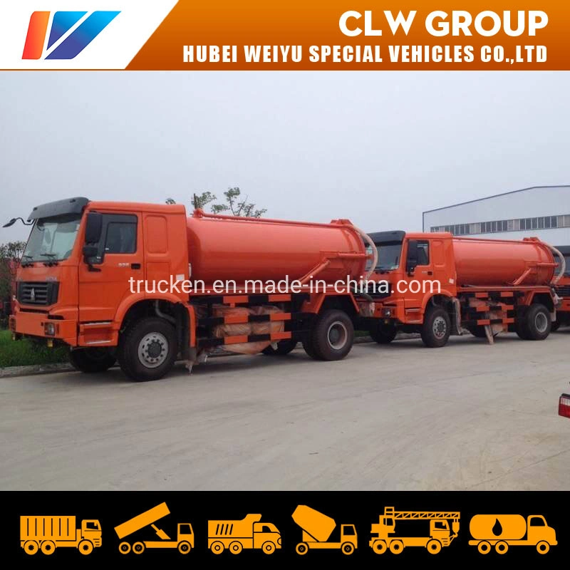 HOWO Dongfeng Isuzu 6-20cbm Vacuum Sewage Suction Truck Septic Tank Sewer Cleaning Sludge Tank Fecal Waste Water Suction High Pressure Jetting Truck