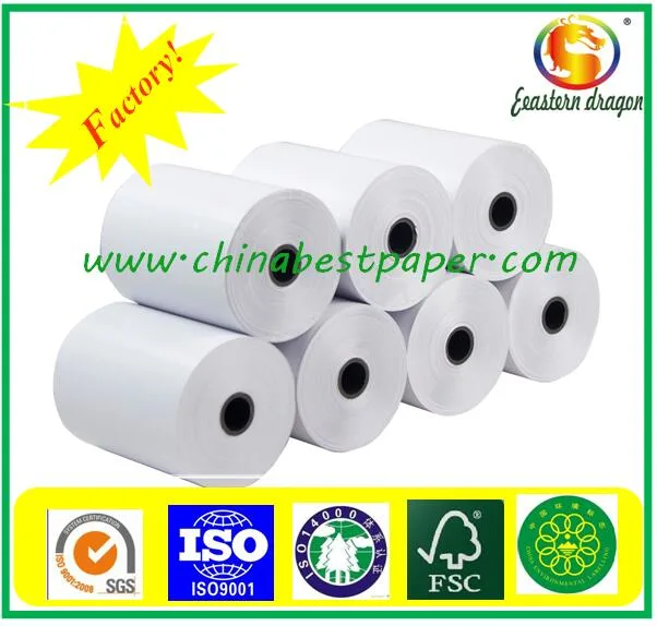 Thermal paper roll in paper material