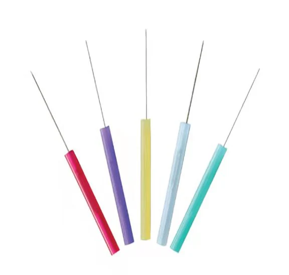 Aguja de acupuntura aguja de plástico aguja médica aguja cosmética