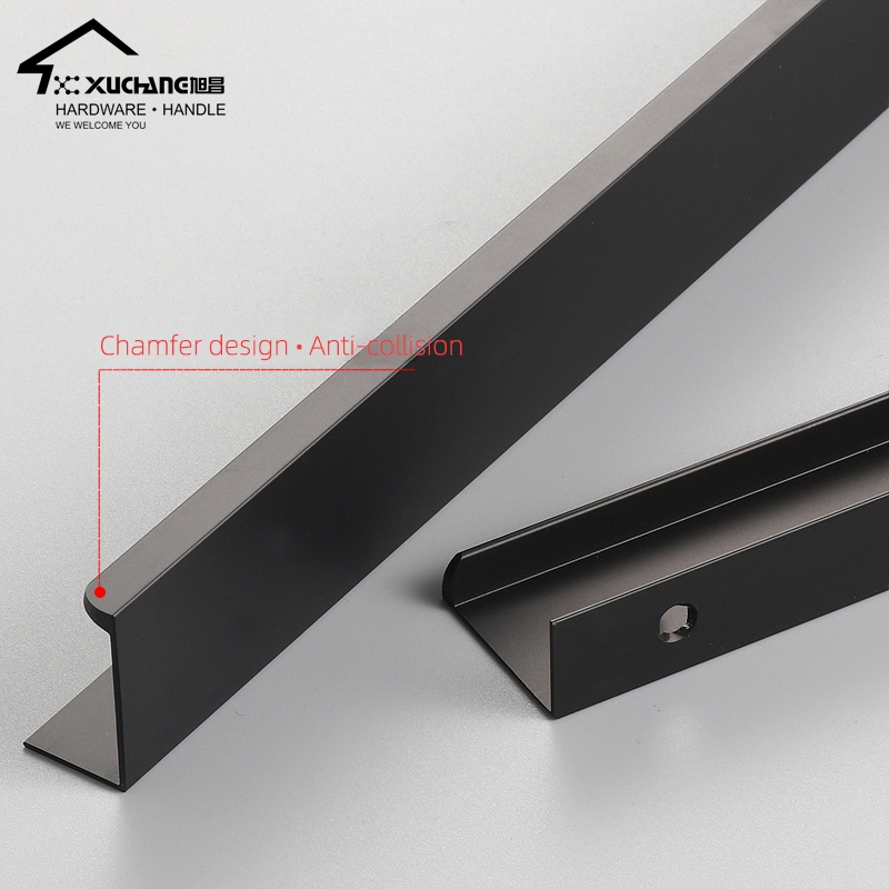 Hot Selling Furniture Hardware Aluminium Alloy Bedroom Not Fade Decoration Handle Furniture Cabinet Pulls Black Cupboard Handles