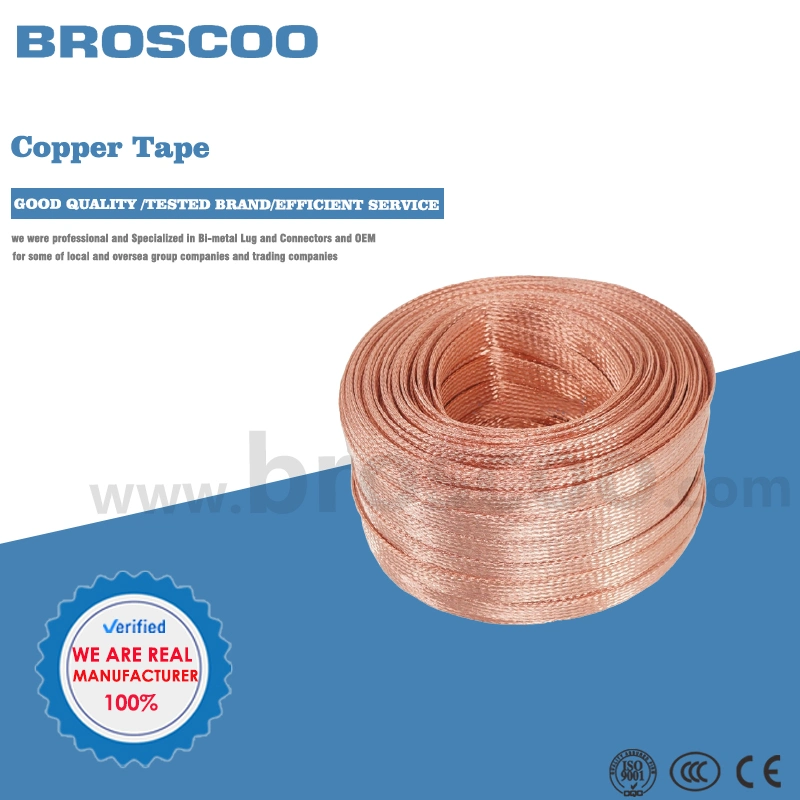 High Voltage PVC Coated Electrical Single Wire Terminal Copper Earthing Strip