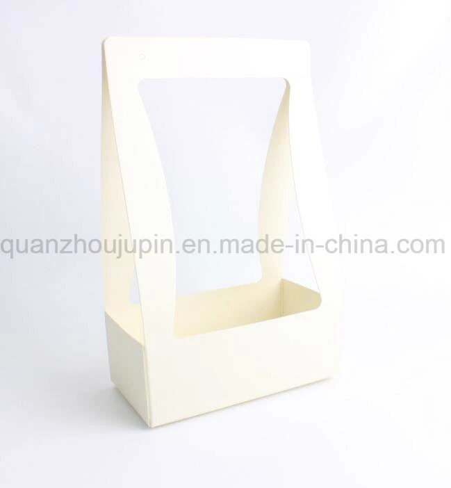 OEM Waterproof Kraft Paper Florist Handle Flower Basket