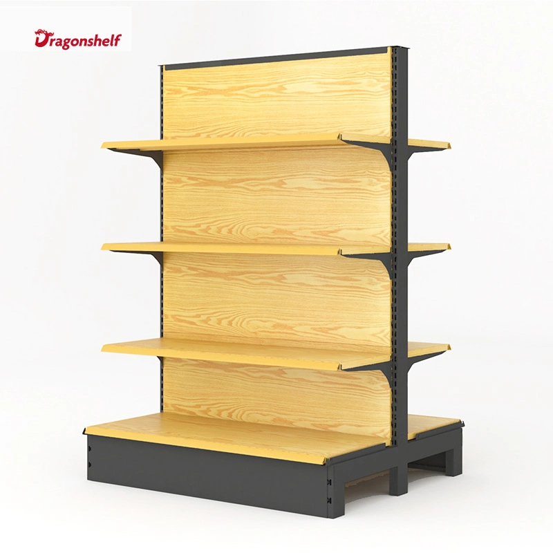 Original Factory Wholesale/Supplier Good Quality Wood Grain Shelves Grocery Store Display Racks