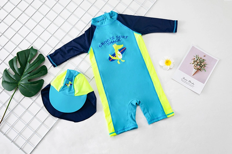 Baby Swimsuit Children Boy Beachwear Infant Sunscreen Quick-Drying Spring Warm Surfing Suit Swimwear