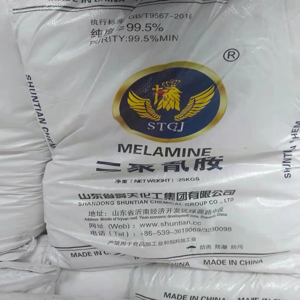 Material para la industria de Cristal Blanco melamina Melamina de 99,8% de pureza