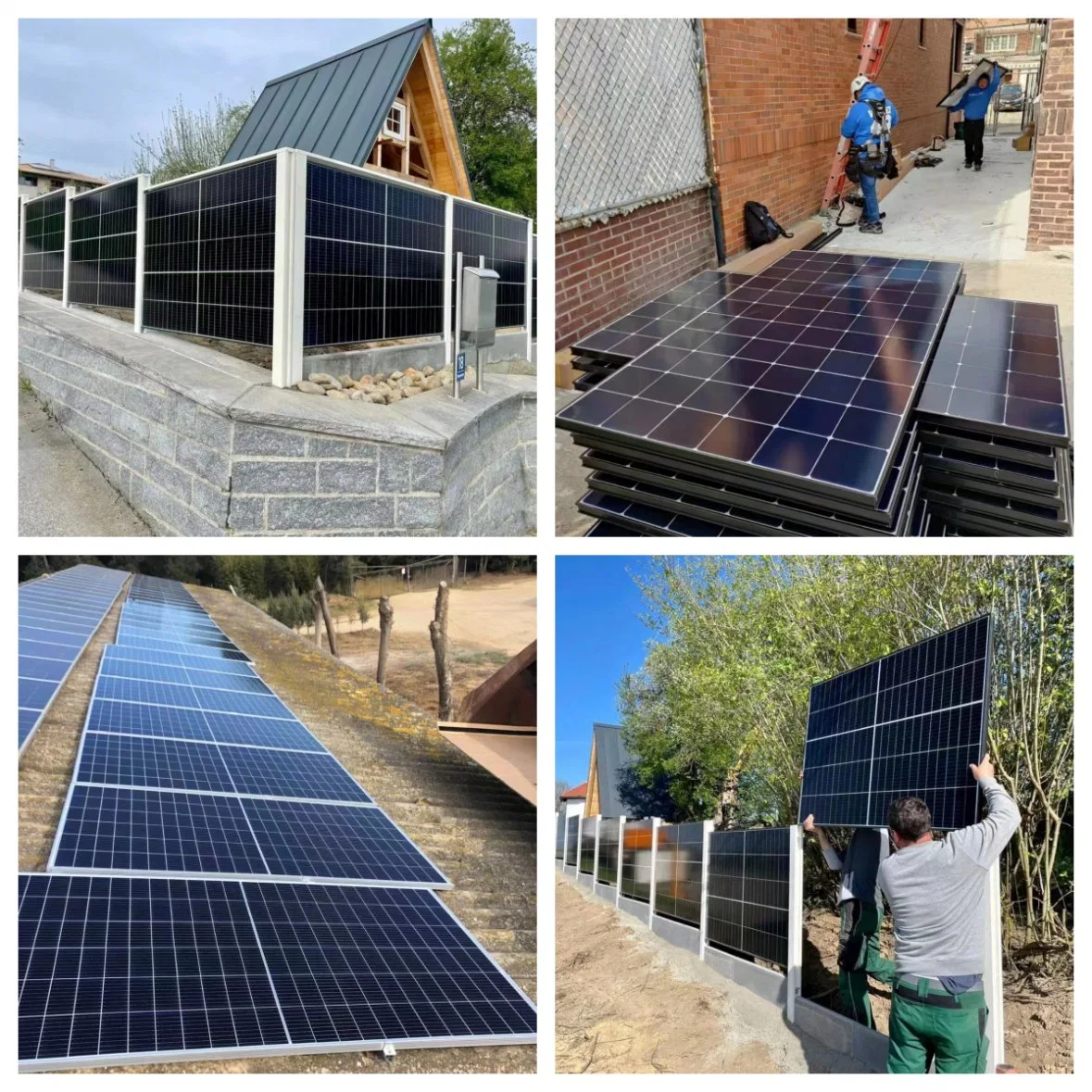 585W/590W/595W/600W/605W Longi/Risen/Jinko/Hanwha/Yingli/Trina/Ja Solar/Aire acondicionado Bifacial Panel Solar canadiense