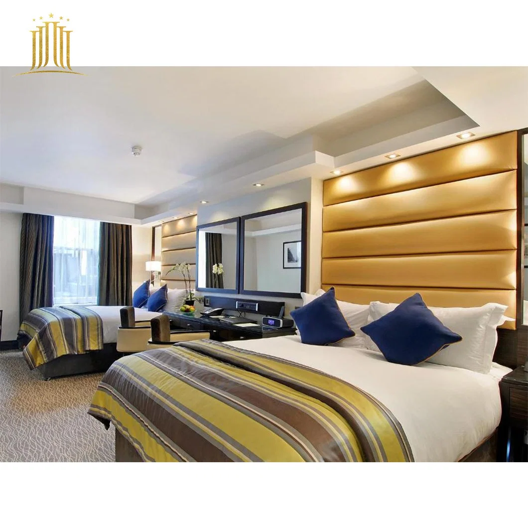 Guangdong Factory Melamine moderne lit king 5 étoiles Hôtel Ensemble complet de meubles de chambre à coucher de projet