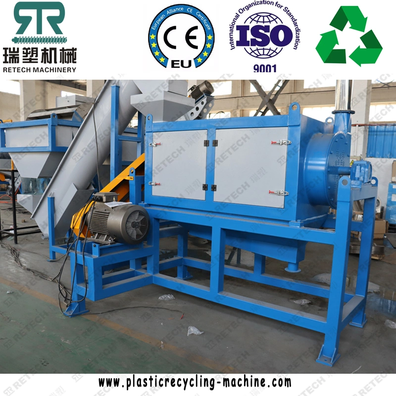 Retech Water Ring Cutting Waste Plastic Film PP PE LDPE HDPE Pet Drink Bottle Flakes Crushing Washing Dewatering Recycyling Machine