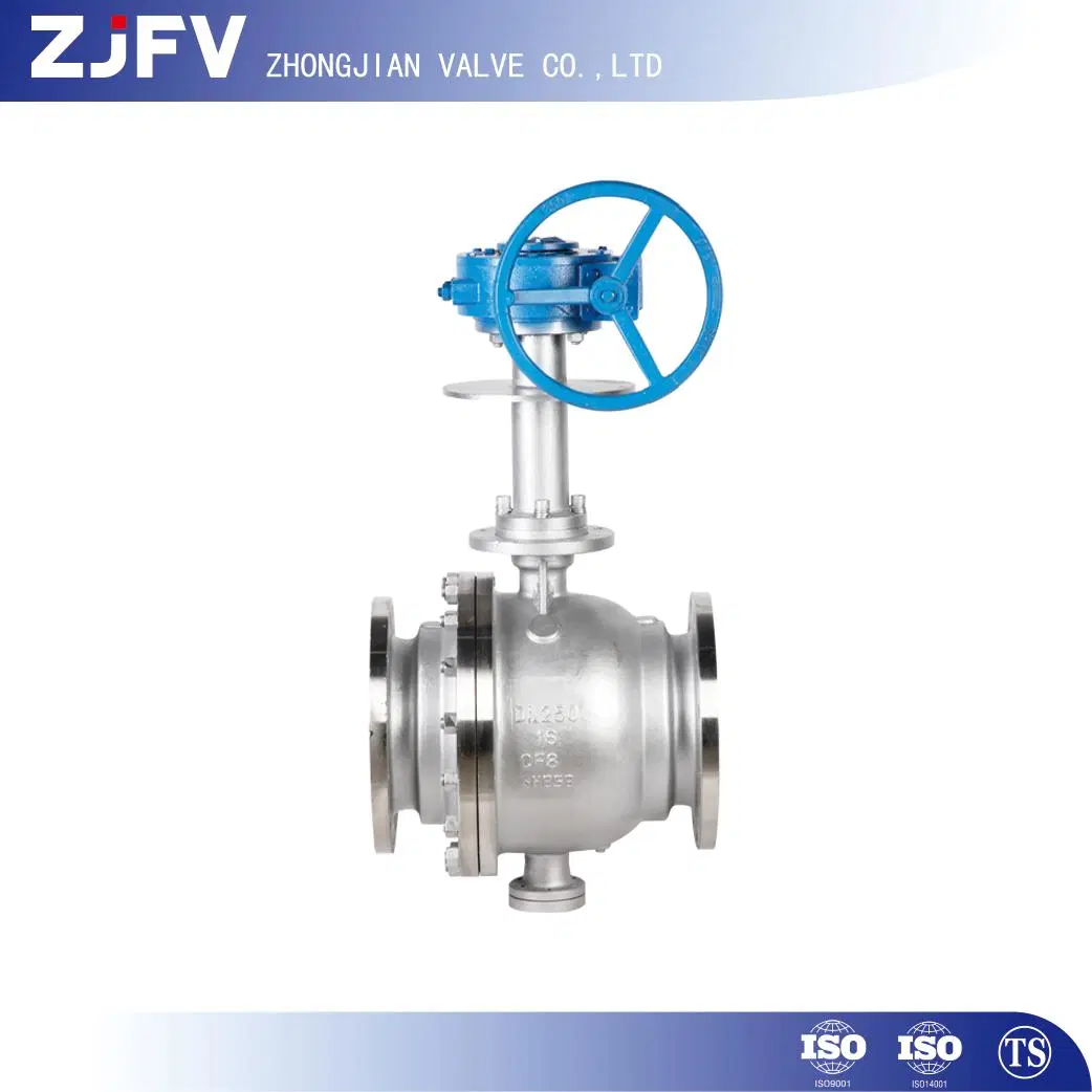 High quality/High cost performance GB/API 6D Low Temperature CF8 Industrial 2 PC Flanged Trunnion Ball Valve