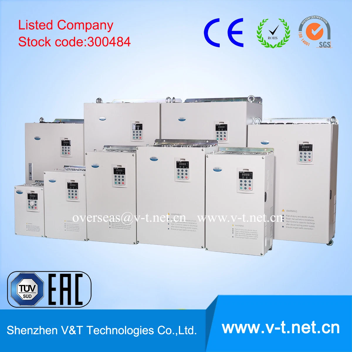 World Advanced VFD/VSD / Varable Frequency Drive 0.4kw-3000kw V&T Brand