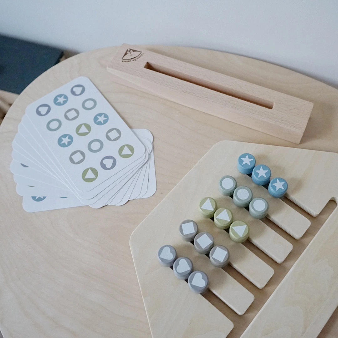 Montessori la pensée logique Jeu Jeu de couleur et de la reconnaissance de formes perles en bois des jouets