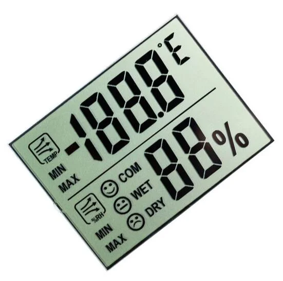 Positive Reflective Tn 7 Segment LCD Display Used for Temperature LCD