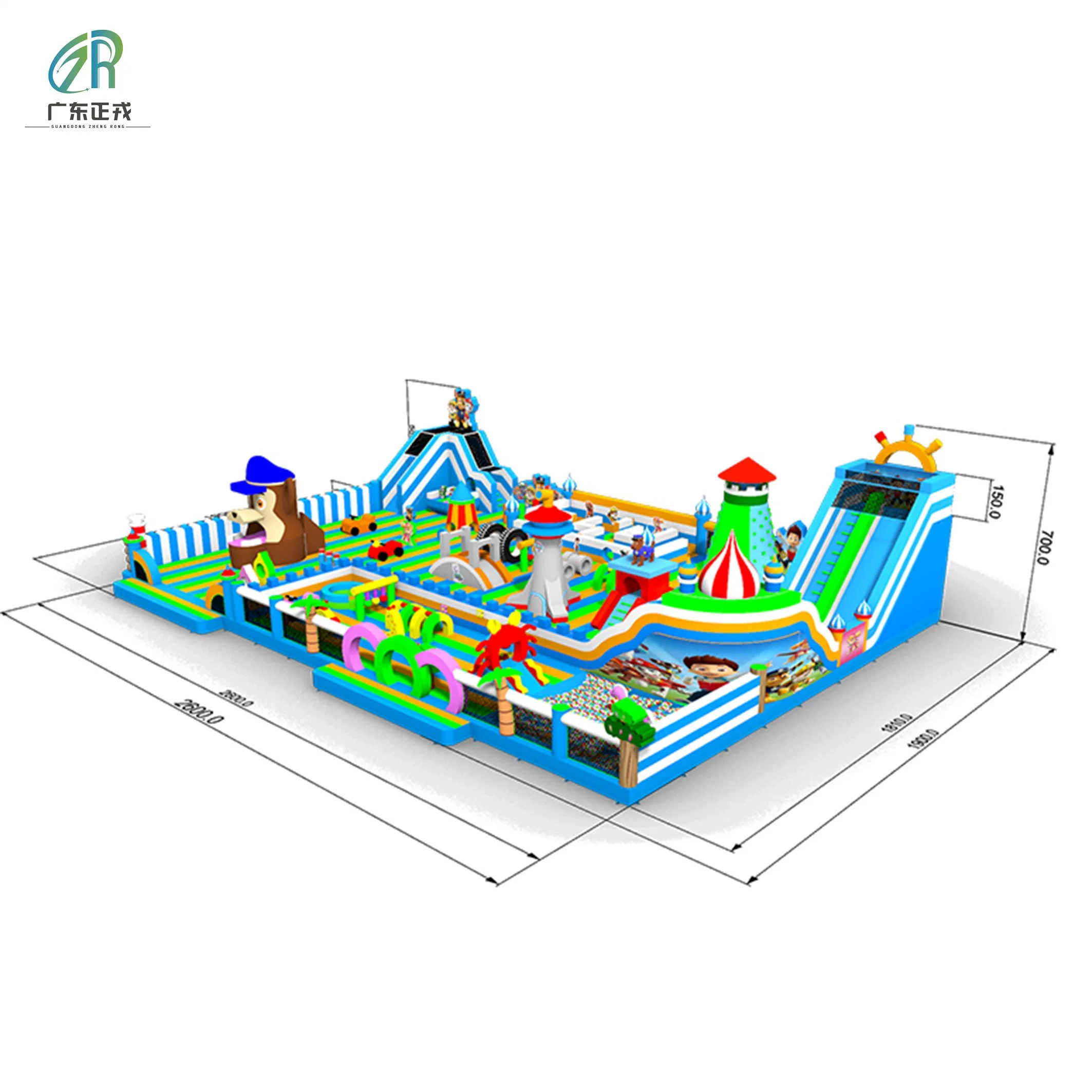 Bounce House Giant Inflatable Theme Park, Kids Inflatable Jumping Castle Indoor Playground Obstacle Courses