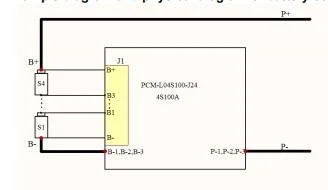 4s100ah placa de protección BMS de fosfato de hierro de litio PCM-L04s100